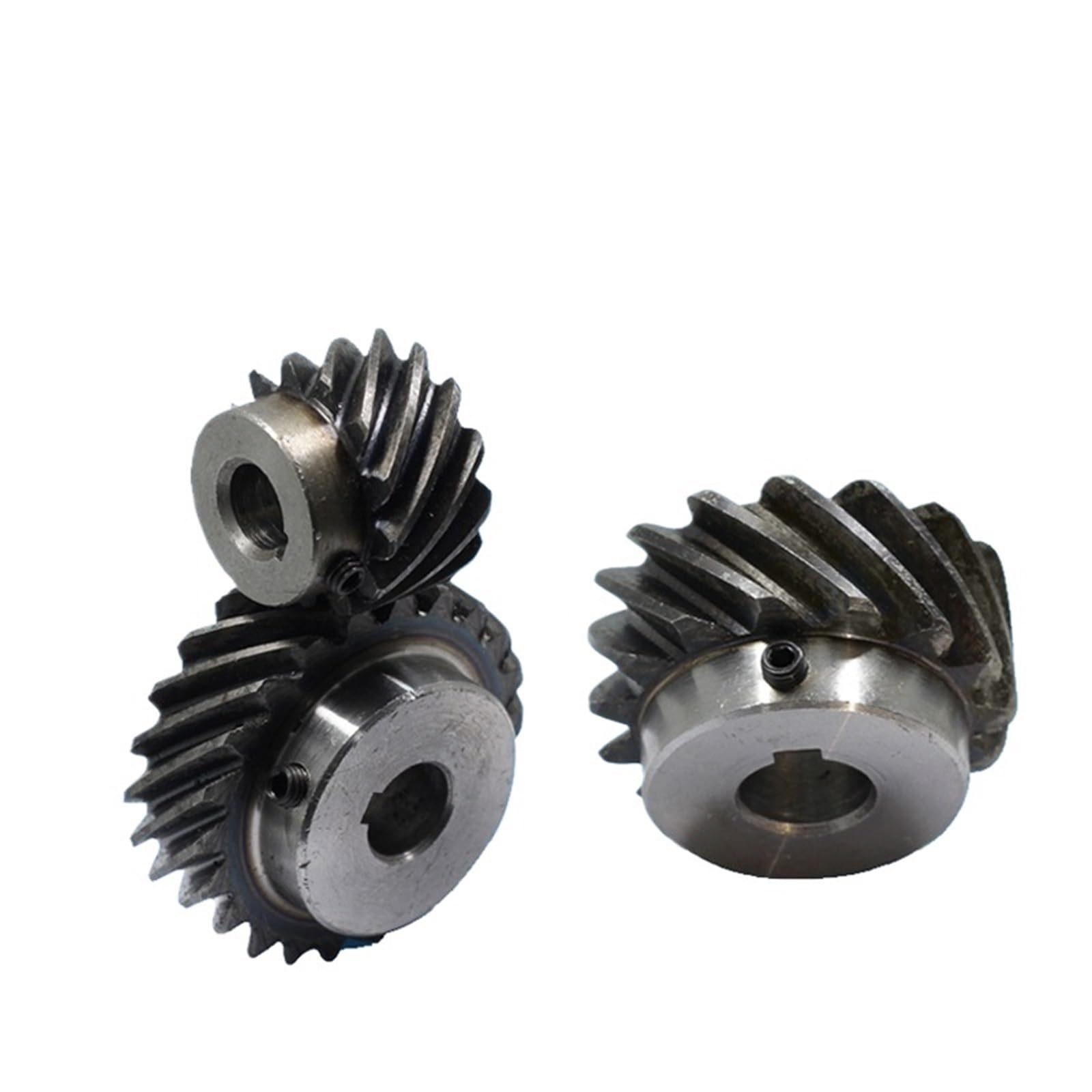 Engrenage d'angle hélicoïdal pour gaucher 1,5 m 45# acier - 10T à 22T avec tailles de trou 8-15 mm (12 mm (keyway 4mm) 13 dents)