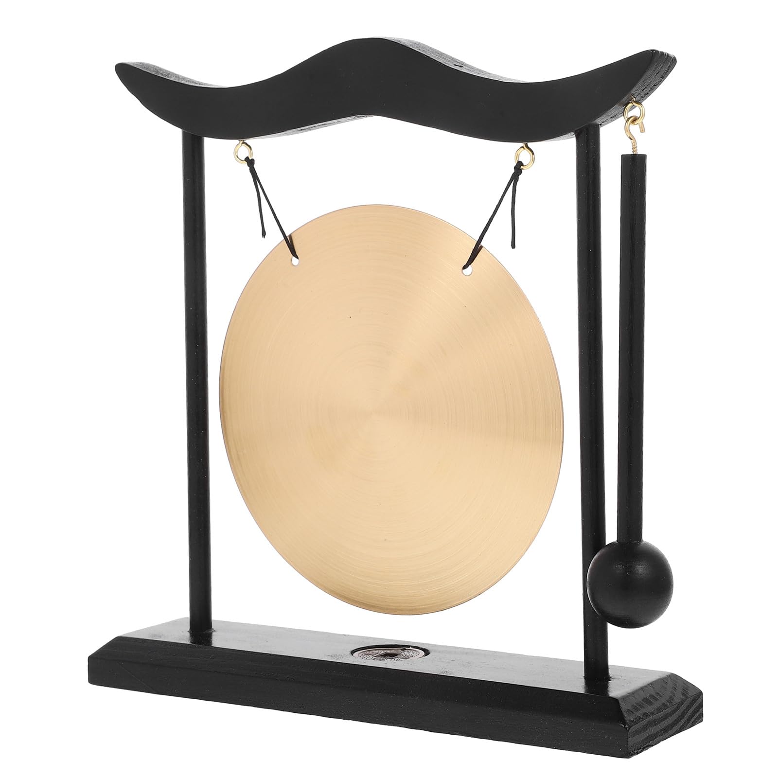 Milisten Gong de Escritorio de Cobre 15 CM Campana para Bendición y Decoración Zen en Oficinas y Salas Feng Shui Minimalista