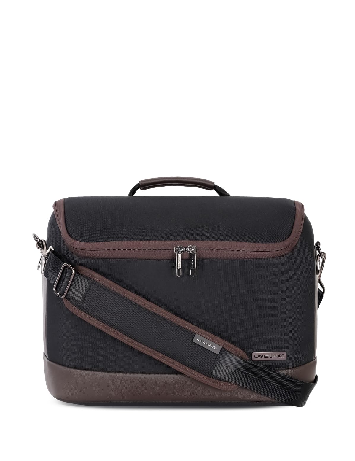 lavie sport Spectra Briefcase 12L Multifunctional Laptop Briefcase Bag | Premium Leatherette Business Briefcase for Men & Women | Messenger Shoulder Bag with Detachable Strap-picture-4