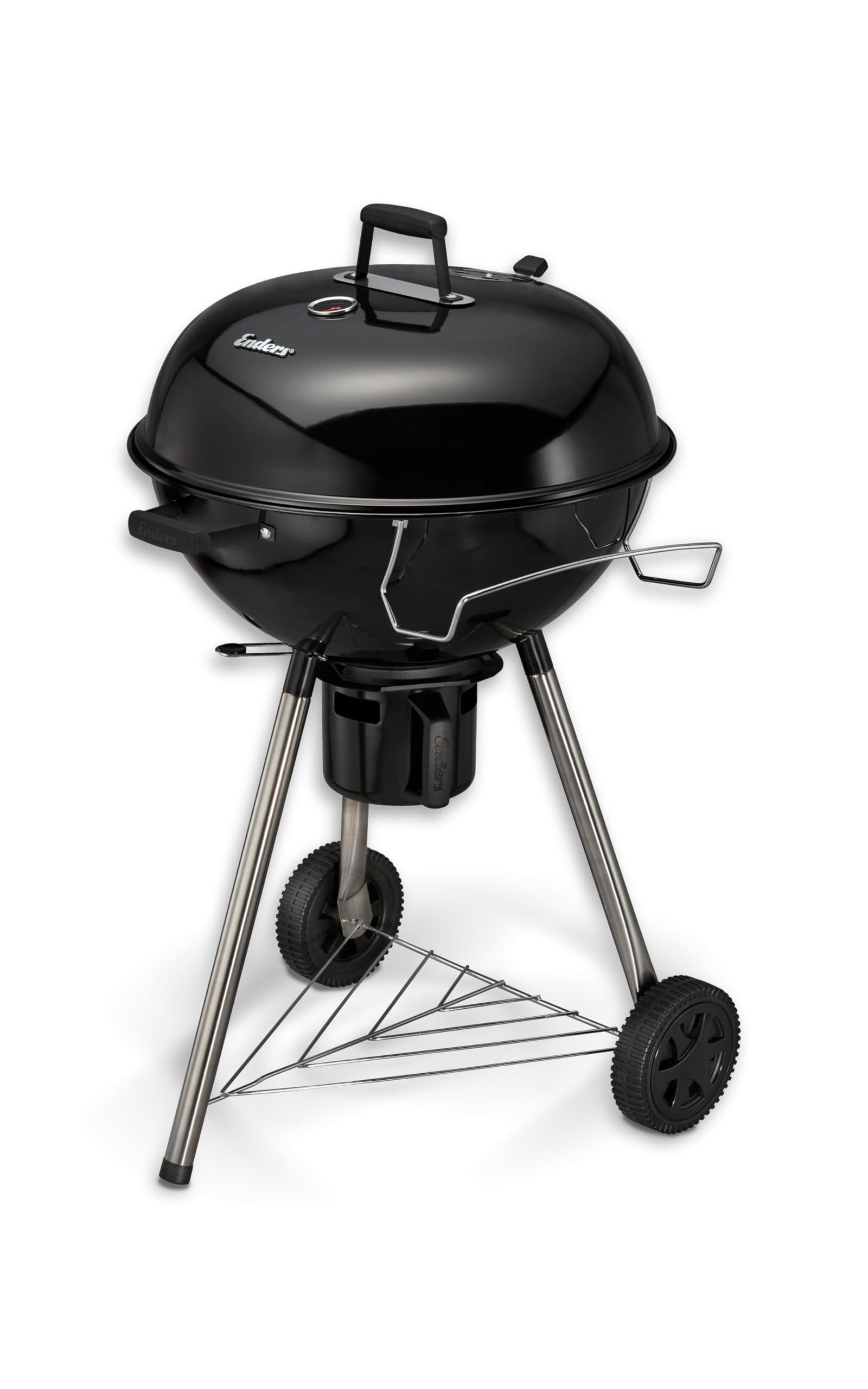Enders® Caldera pro 57 Kugelgrill, Holzkohlegrill, Ø54 cm, mit Deckelthermometer, Grillwagen mit Rädern, Deckelhalterung, Aschebehälter und großem Grillrost, BBQ Grill, #80912