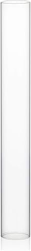 Miniatura 87 de WGVI Funda para portavelas Hurricane, ancho de 6 pulgadas, altura de 10 pulgadas, portavelas cilíndrico de vidrio transparente, tubo de chimenea