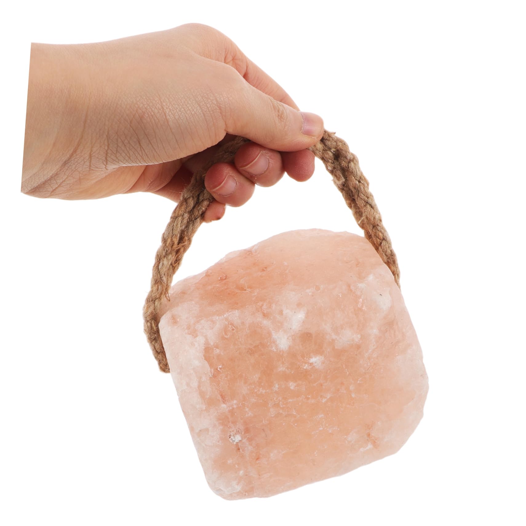 ORFOFE 2kg Naturalny Blok Solny Dla Zwierząt z Linką Zdrowa Sól Do Lizania Dla Owiec i Bydła Wspomaga Trawienie Wzmacnia Wydajność Bogaty Minerały