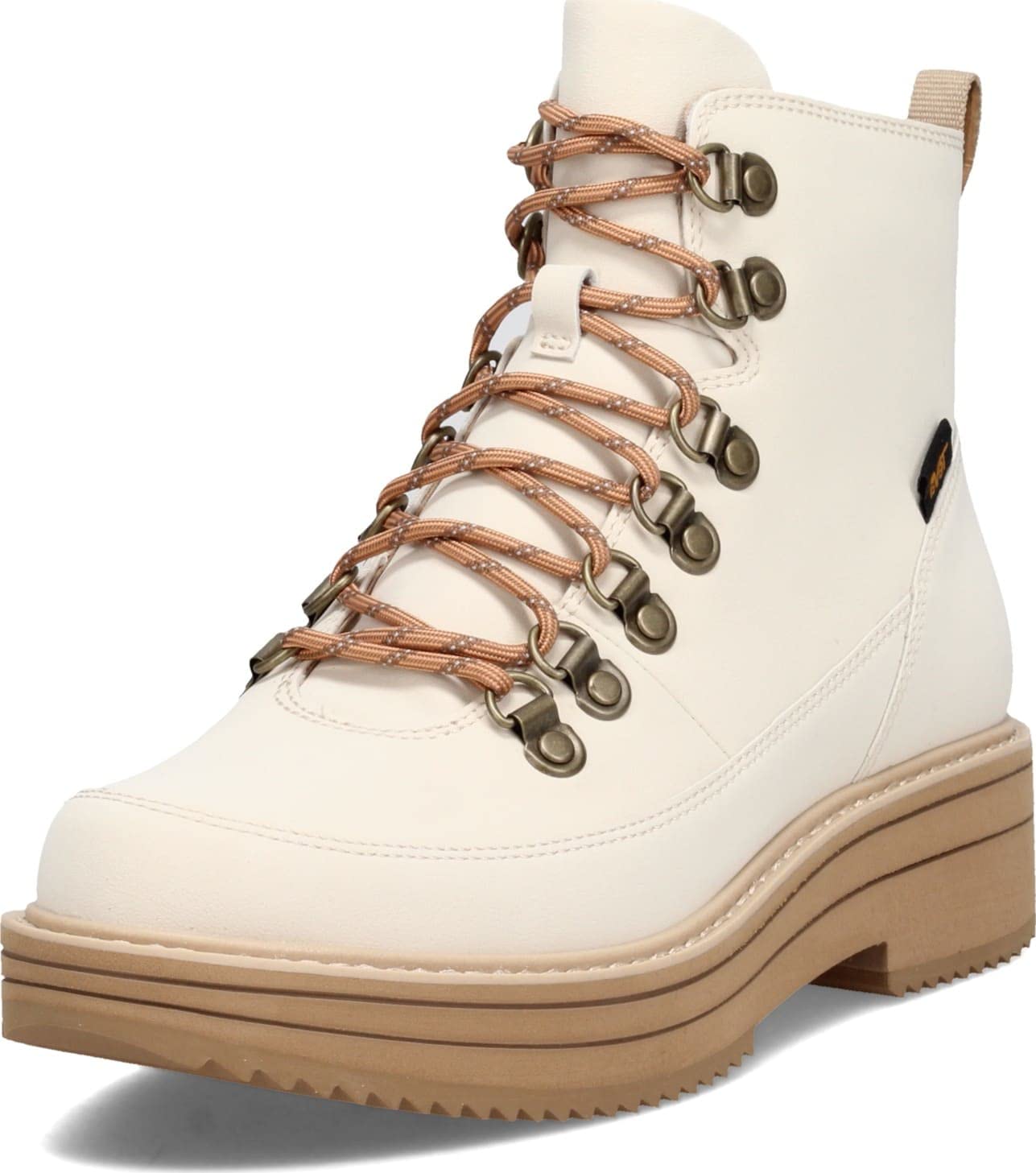 Women's Midform Comfortable Water-Resistant Flat Platform Lace Leather Boots