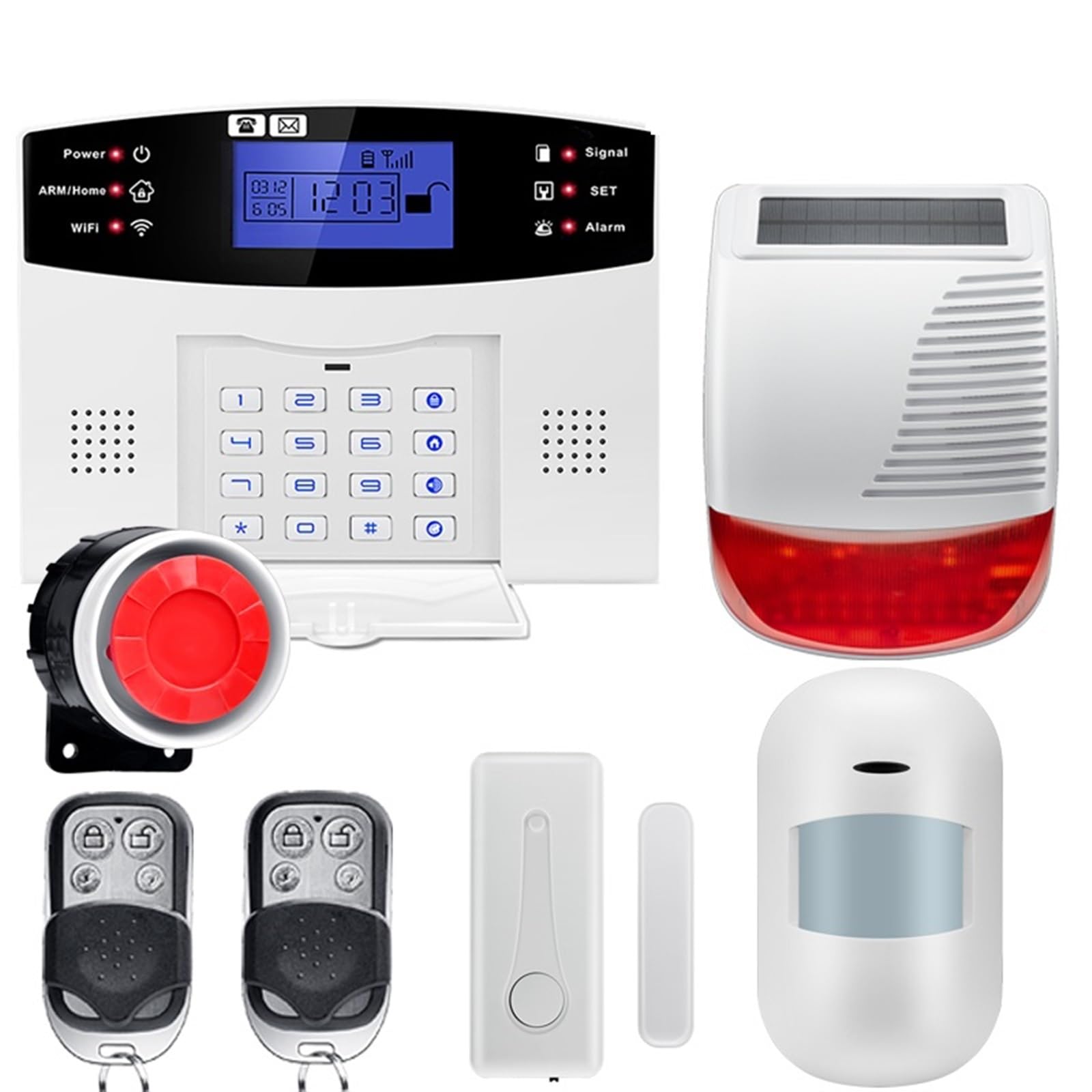 Sistema di Allarme di Sicurezza Domestica, Smart Alarm 433MHz Cavo Wireless gsm di Allarme antifurto Home Security Fai da Te TUYA(G2BT5)