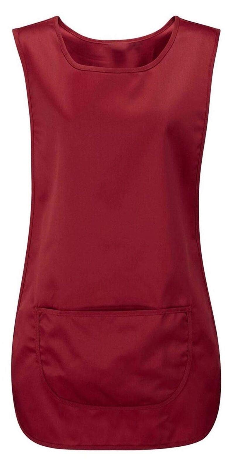 Ladies Plain Pocket Apron Womens Cleaning Catering Sleeveless Vest Top Tabard