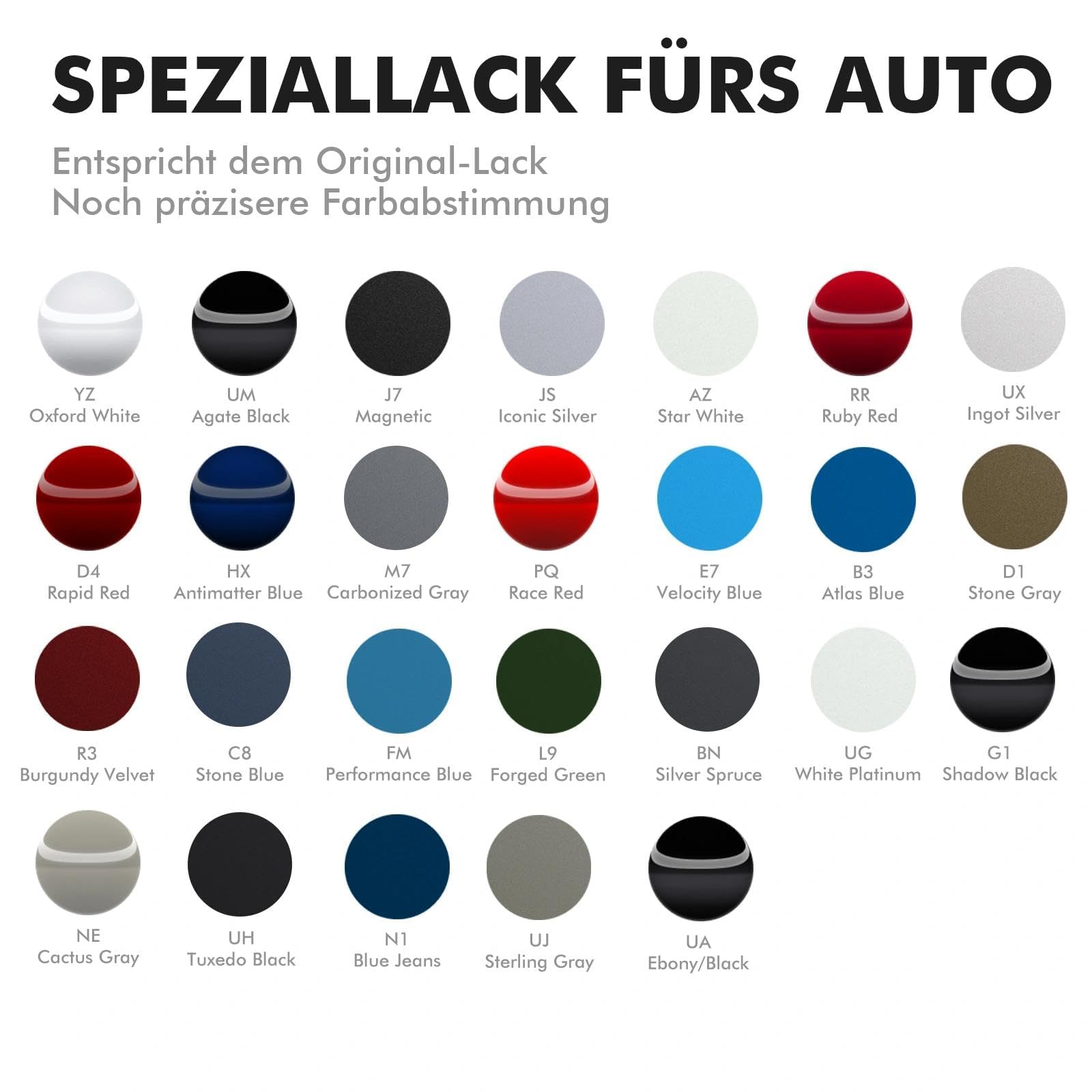 Stylo de peinture pour voiture compatible avec Ford (UM Agate Black Metallic) - 4