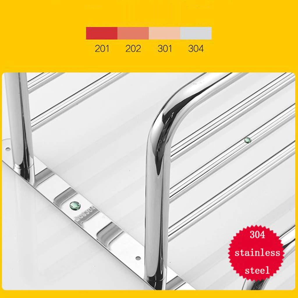 Amazon.co.jp: タオル棚タオルラックバス304ステンレス鋼ダブルタオル