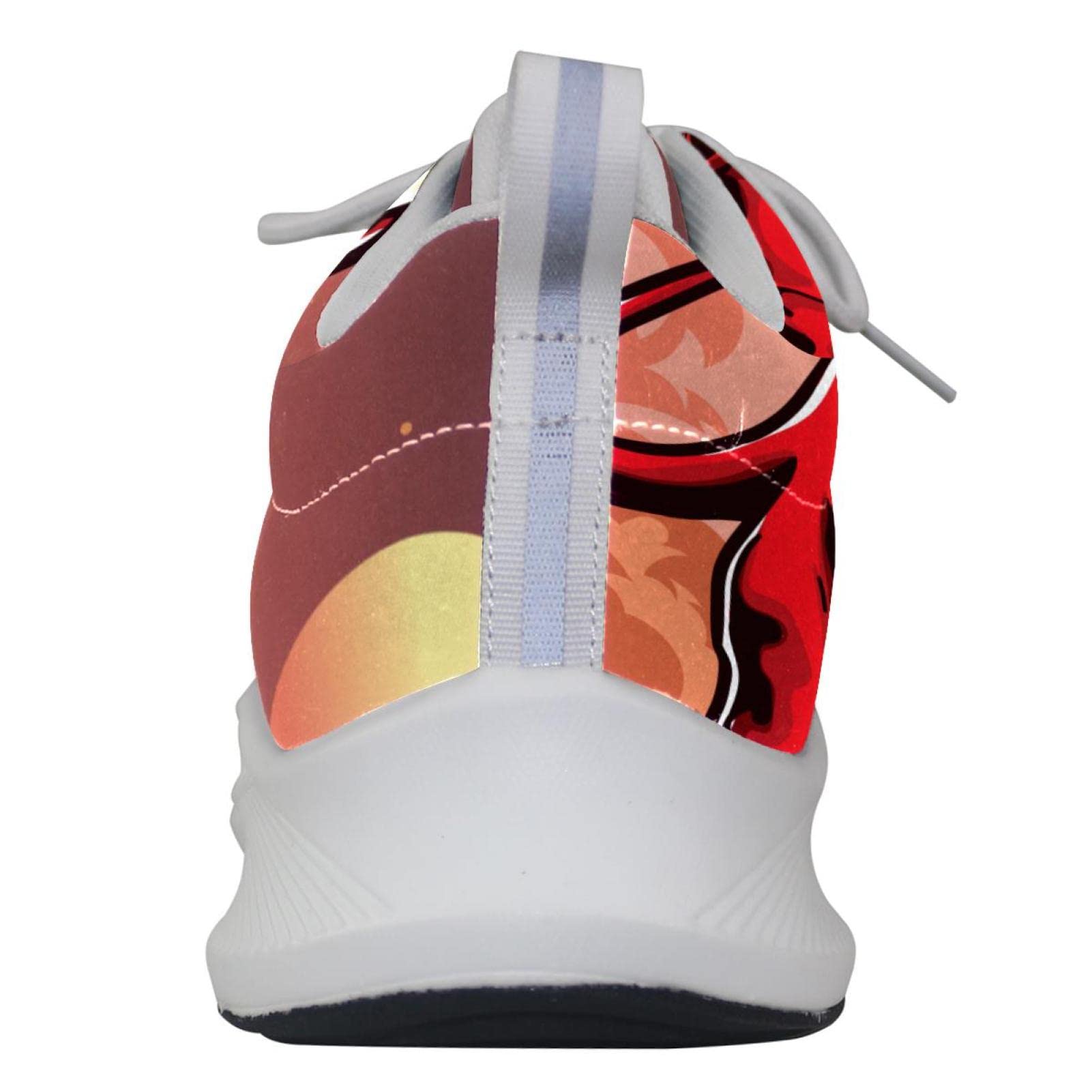Scarpe da ginnastica uomo personalizzate Scarpe da passeggio leggere in esecuzione Scarpe da ginnastica casual atletiche rosse Angry, Multicolore, 42 EU