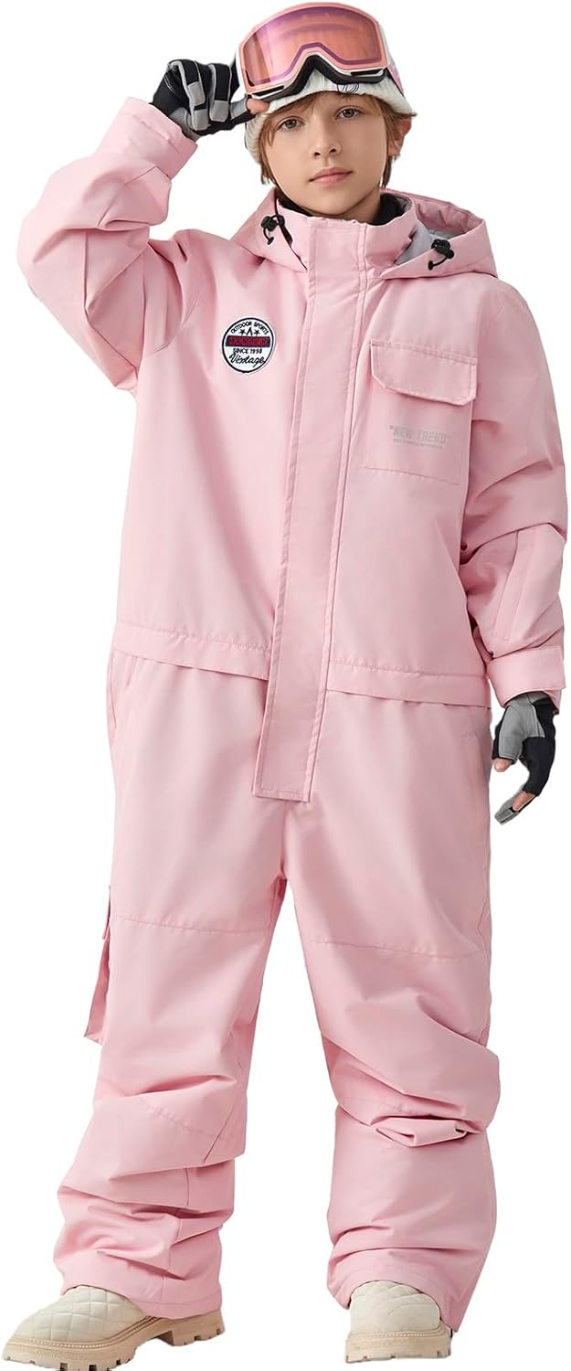 WOWULOVELY One Piece Snow Suit for Kids Toddler Girls and Boys Snowsuit Waterproof Insulated Jumpsuit Coveralls Snowboard - Image 5