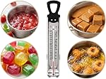 Deep Fry & Candy Thermometer – Stainless Steel, Waterproof with Adjustable Clip & Cool-Touch Handle, 100–400°F / 40–200°C, for Frying, Jam, Syrup, Baking & Sugar Cooking