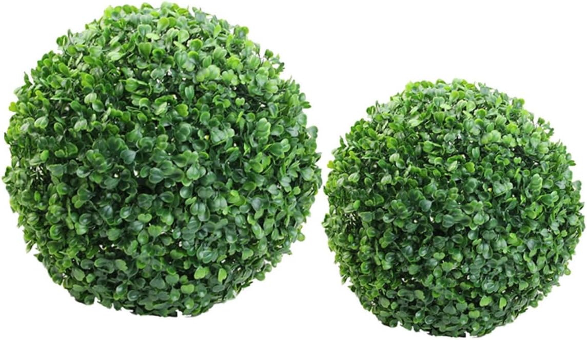 2pcs Lifelike Topiary Balls Artificial Grass Balls Ceiling Decor Decorative Hanging Plant for Home