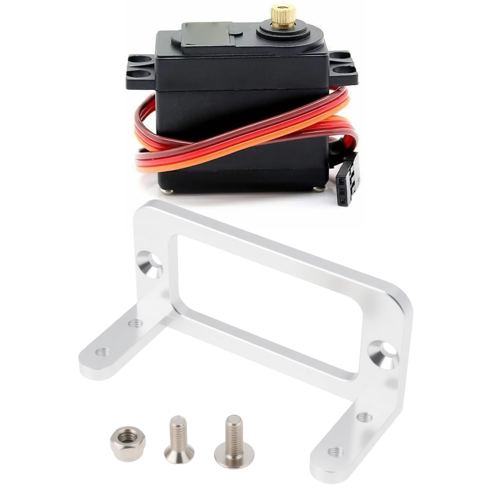 Briny River 2Pcs Standard Servo Mount with Screws Nut Compatible with Futaba S3003/S3001 Compatible with TOWE PRO MG-995 - Image 2