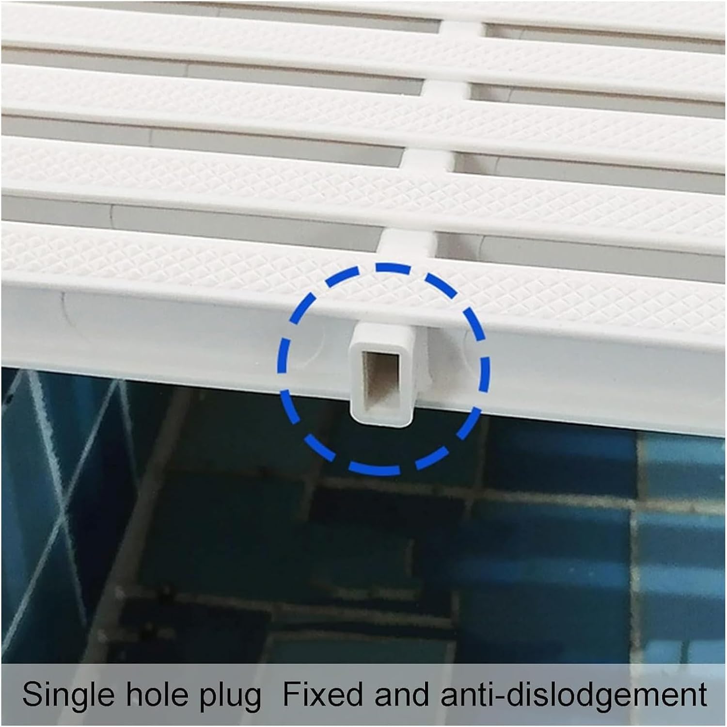 Rejilla de desagüe de PVC para Piscinas - Rejilla de canaleta de rebosadero de 30 cm para un Drenaje eficaz y para Evitar obstrucciones.
