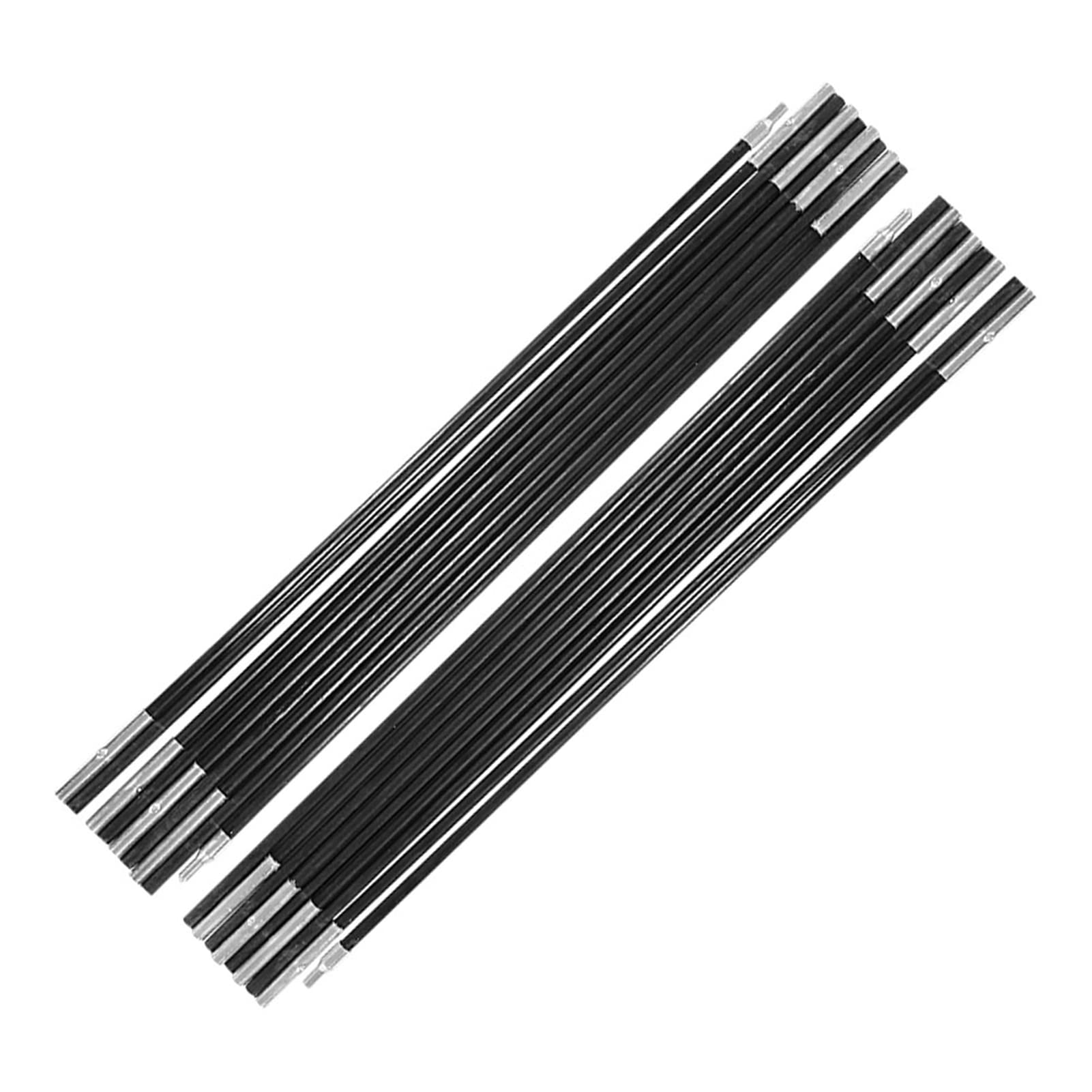 CHICIRIS Tent Poles Replacement, 4.9M Fiberglass Camping Tent Pole Bars Outdoor Support Rods Awning Frames Kit