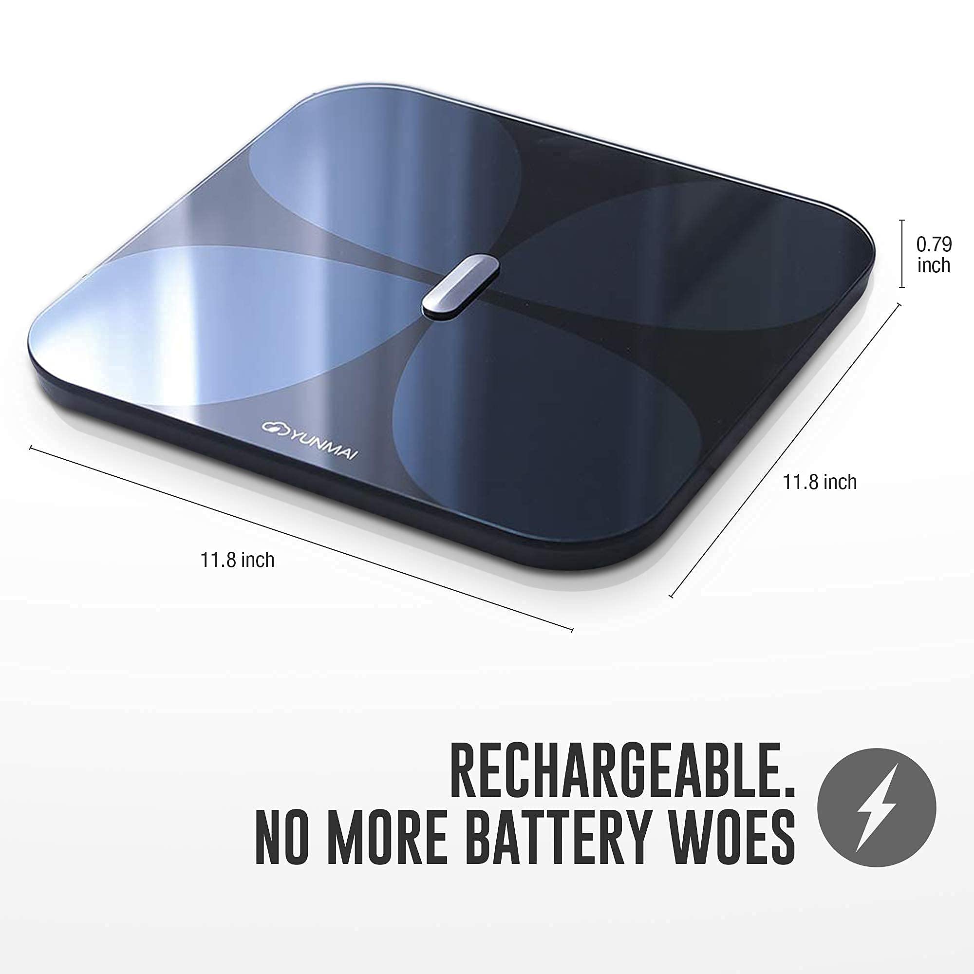 Bluetooth Scale for Weight and Body Fat Glass Top Accurate Body