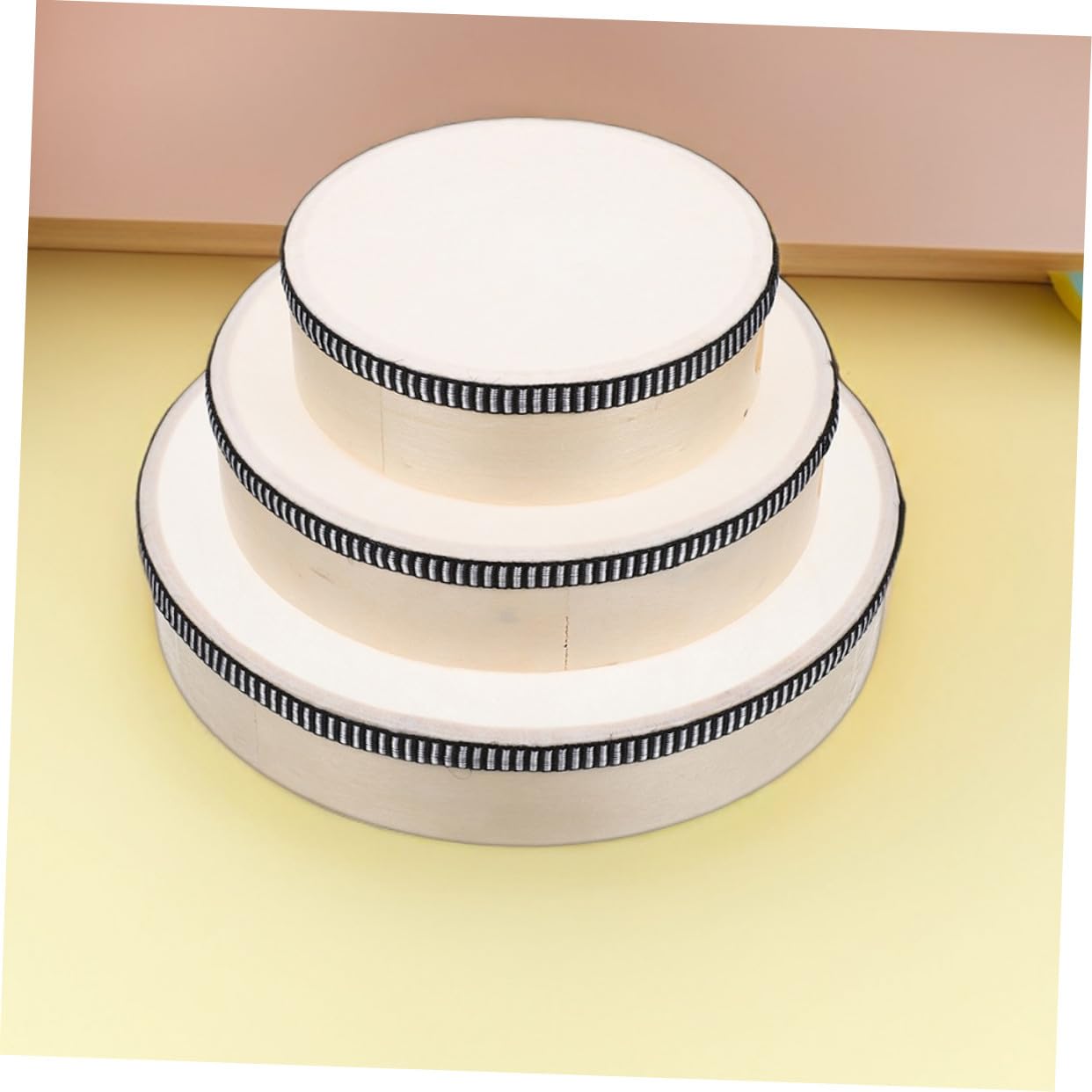 SUPVOX Pandereta de Percusión para Niños de Madera Ligera y Portátil con 6 Piezas y Baquetas, Adecuado para Fiestas, Educación Temprana y Entretenimiento Infantil