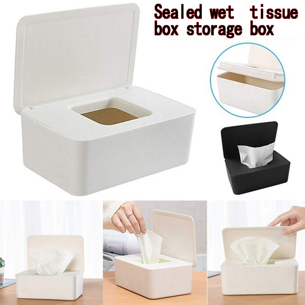 LINGNI Wipes Dispenser, Baby Diaper Wipes Case, Tissue Storage Box, Easy Open & Close Wet Wipe Container, Seal Design Prevent Moisture Loss (1 pc, Grey) : Baby