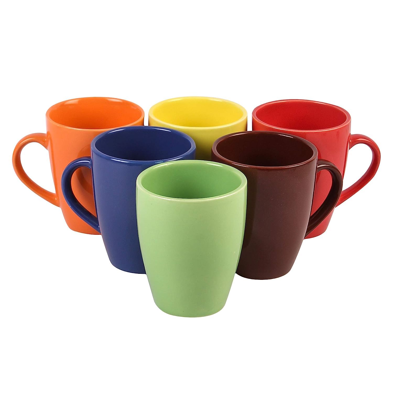 Freakway Stylish Ceramic Mug for Coffee Lovers/Glossy Finish Mugs Themis Series Coffee Mug - Ceramic Set of 6 (300ml) Handcrafted Design Tea Cups Set - Multicolor 2