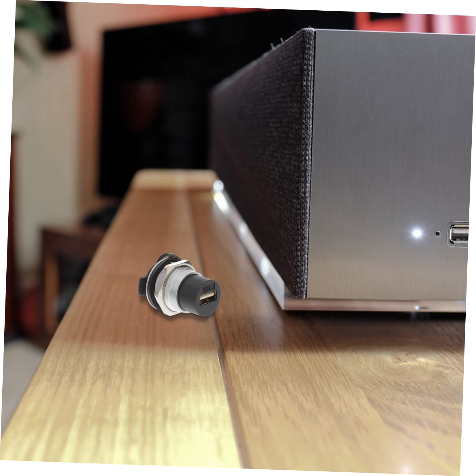 Angoily USB Panel Mount Connector Industrial USB Pass Through Coupler Female to Female Adapter for Easy Installation Harsh Environments Supports High-Speed Data Transfer