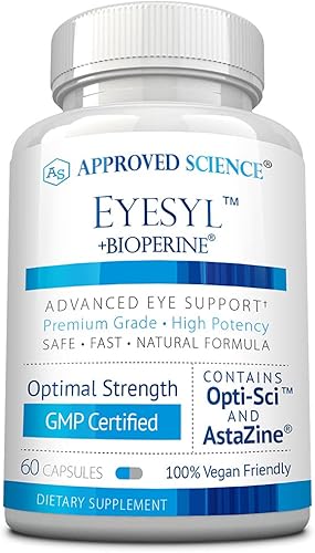 Approved Science EyeSyl - Suplemento para la salud ocular - Protege contra la fatiga ocular, ojos secos, fatiga ocular, picolinato de cromo,