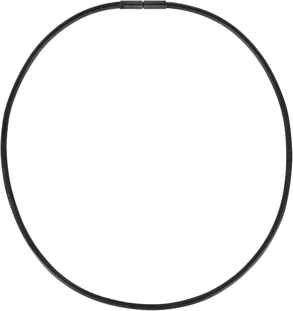 Echtleder Kette schwarz 3mm mit Edelstahl-Verschluss - Leder Halsband