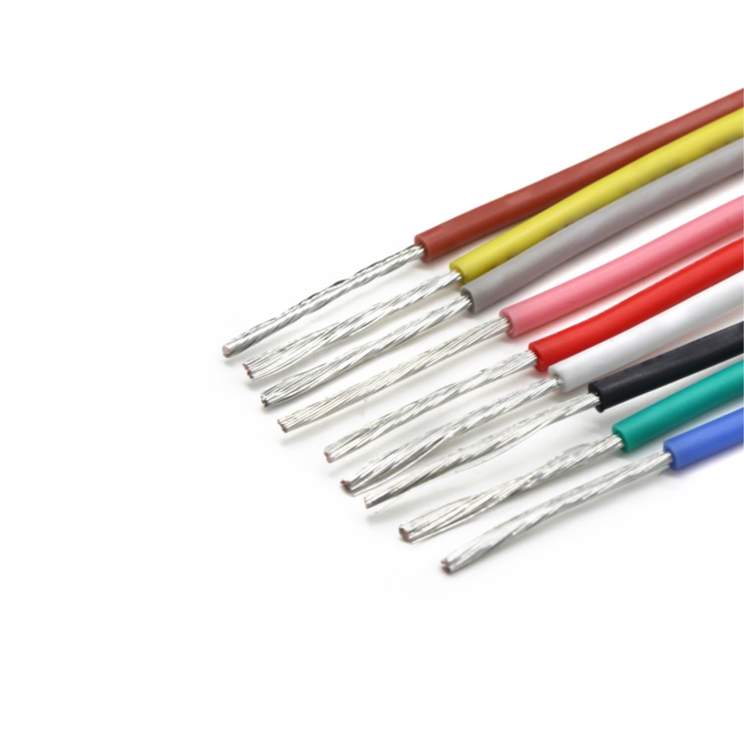 Outdoor Extension UL3239 Insulated Tinned Copper Silicone Wire 3000V 14AWG to 30AWG 3KV Flexible Soft Electrical Cable Solar sheathed(Color:Auburn,Size:2meter 28 AWG)