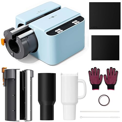 HTVRONT 2 in 1 Auto Tumbler Heat Press - Update A200 Full Cup Transfer Tumbler Press with Attachment for 15-40oz Tumblers, Adjustable Pressure