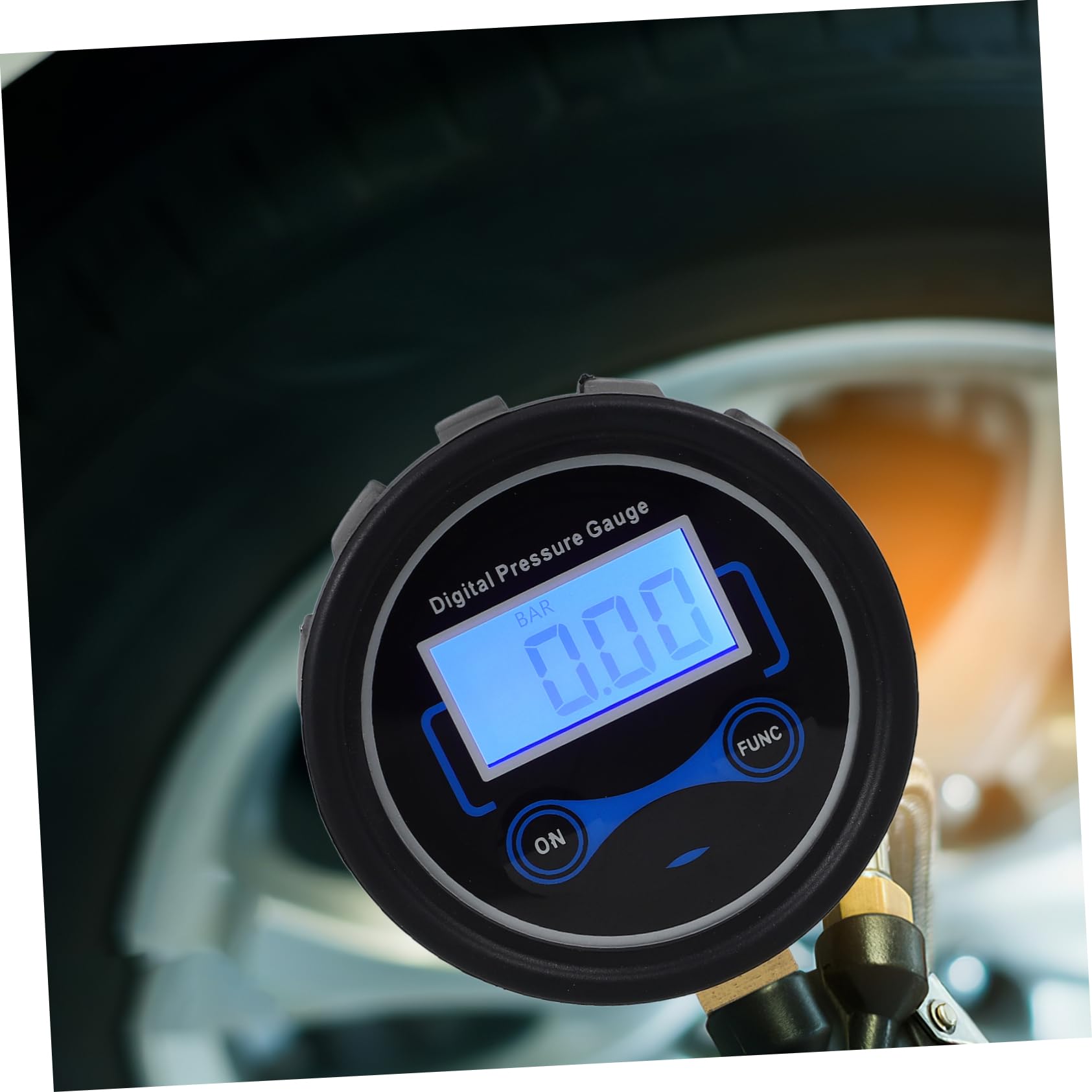Cabilock 2 Piezas Manómetro De Pantalla Digital Auto Con Indicador Ensayador Manómetro De Presión De Neumáticos Herramienta Medidor De Presión De Aire De Neumáticos Negro El Plastico