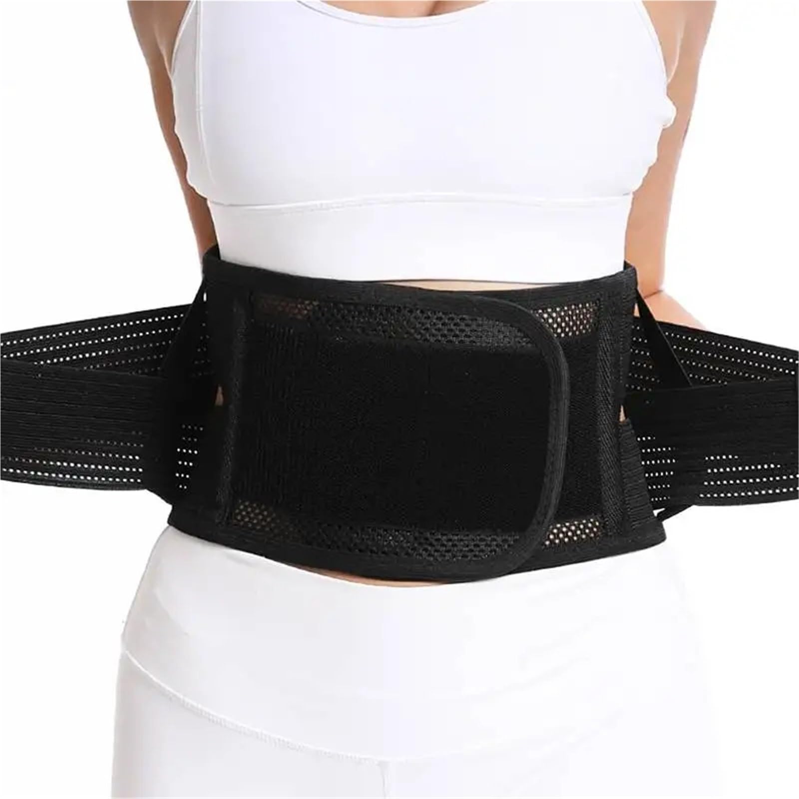 Fascia Lombare Supporto Cintura di supporto lombare traspirante con cinghie regolabili for la parte inferiore della vita(M)
