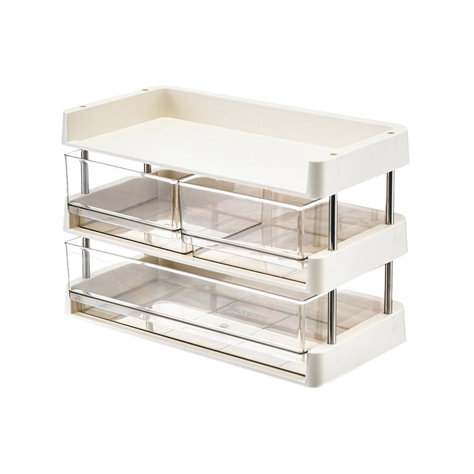 TFAOYS Space Saving Multiple Purpose Shelving Unit Easy Without Tool Setups Adjustable Layers Home Organization Multiple Layer Storage Organizers