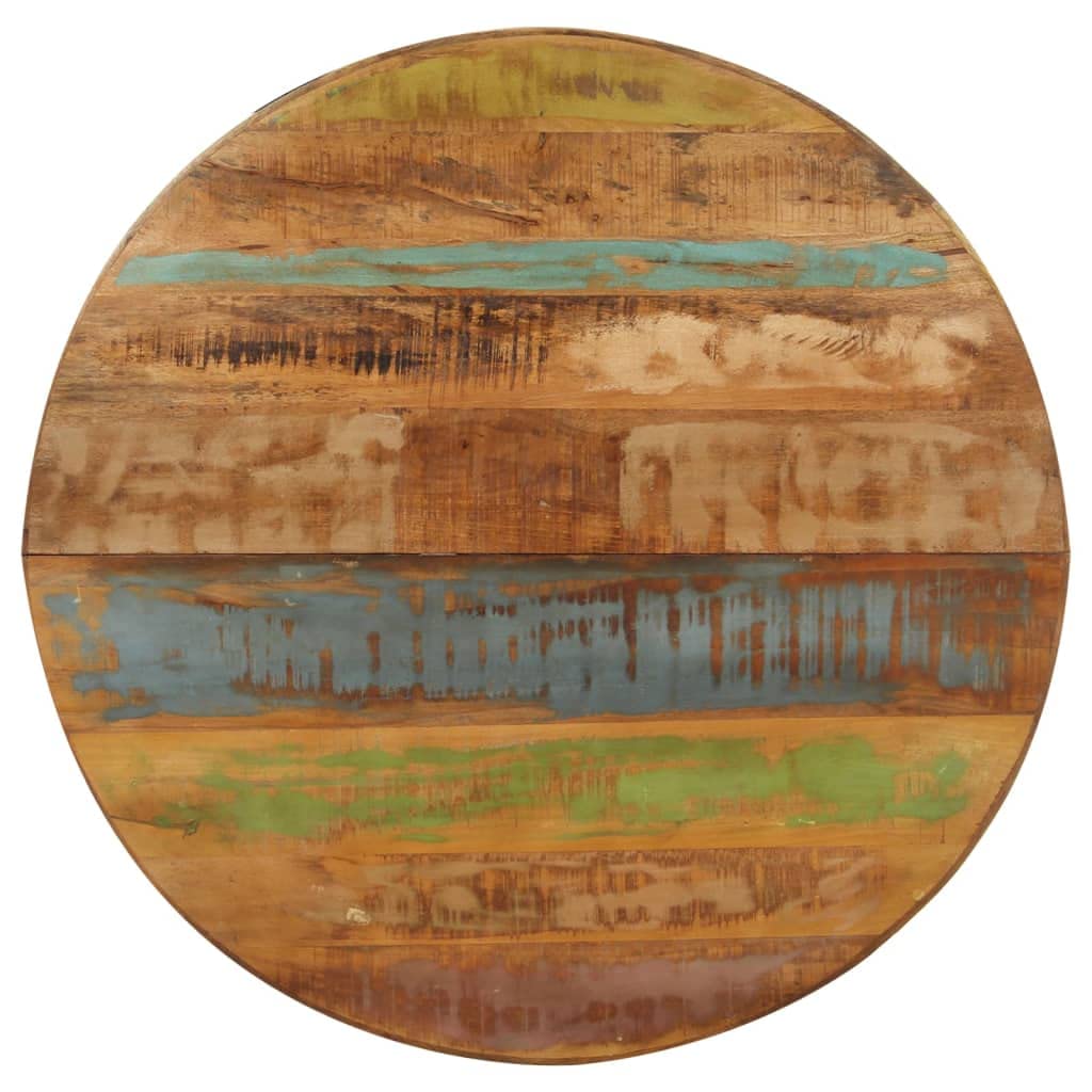 vidaXL Tavolo da Pranzo Rotondo 100x100x75 cm Massello di Recupero