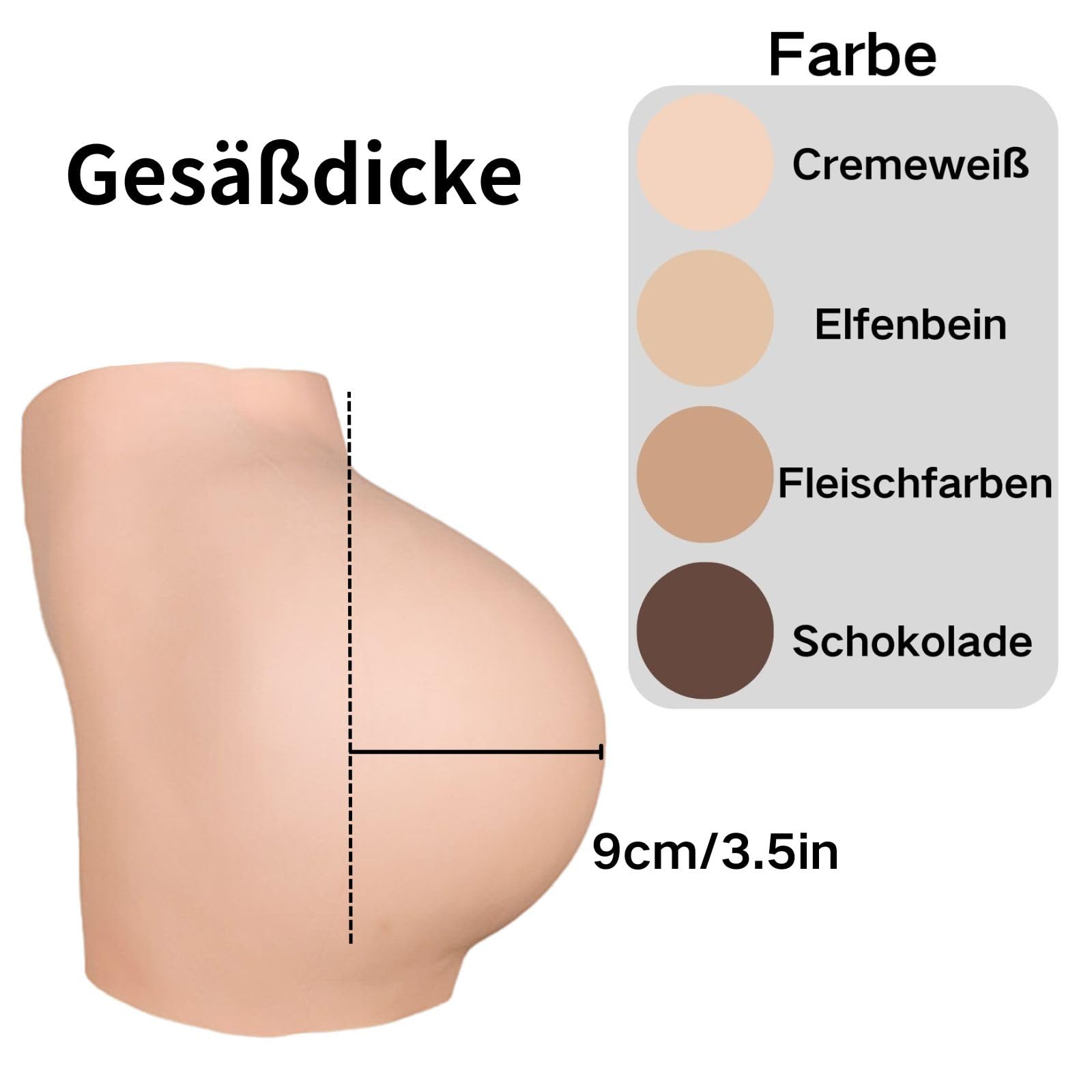 Silikon Hintern Höschen Silikon Panty Hip Enhance Silikon Fake Butt für Crossdresser Transgender Drag Queen