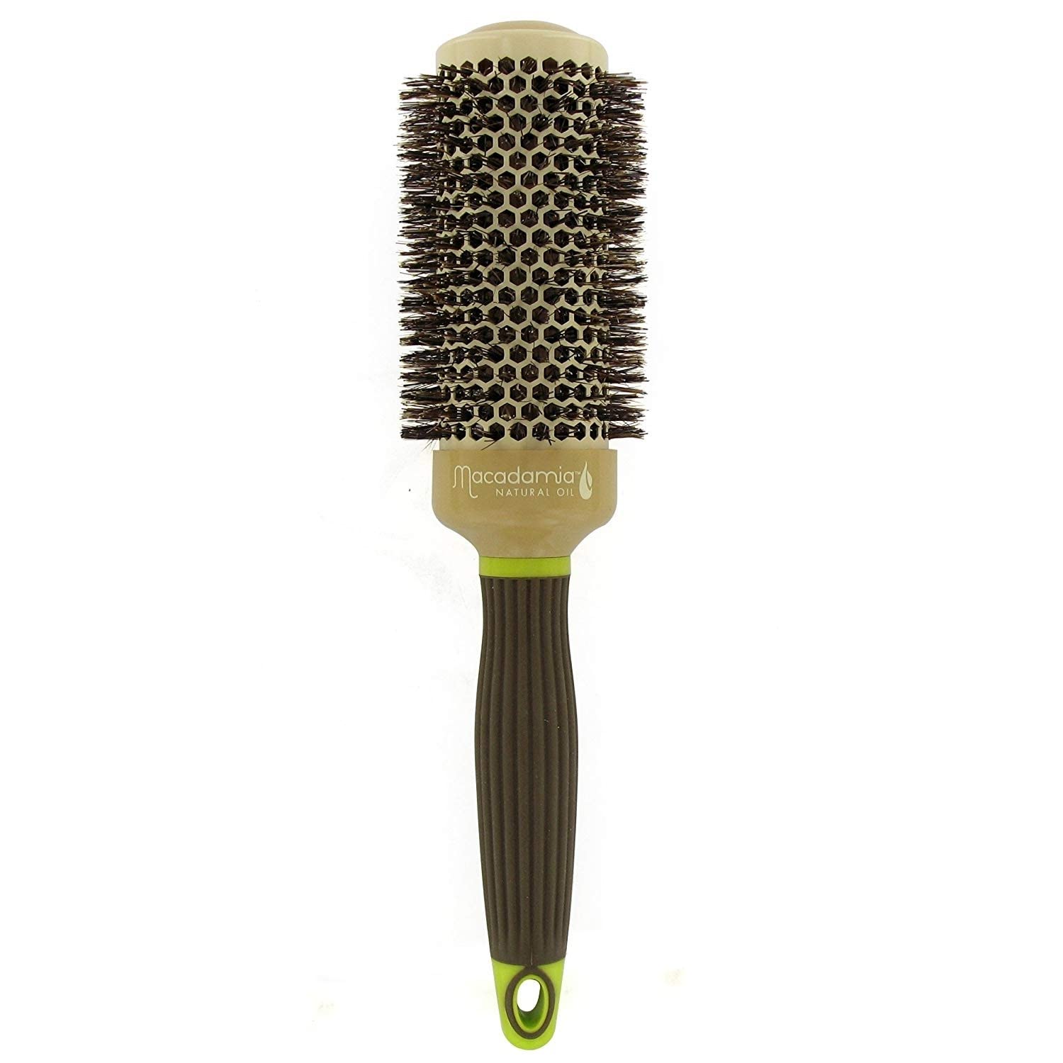 Macadamia Natural Oil Bristle Ceramic Round Brush, Designed For Healthy, Manageable, Hair, Premium Hair Brush, Ideal For All Hair Types, 43mm