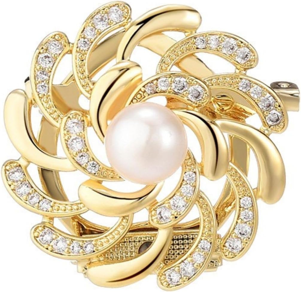 Elegant Rhinestone Brooch Plating Fashion Rhinestone Brooch Pin Dress Accessories Jewelry Birthday Graduation Jewelry Gift for Women