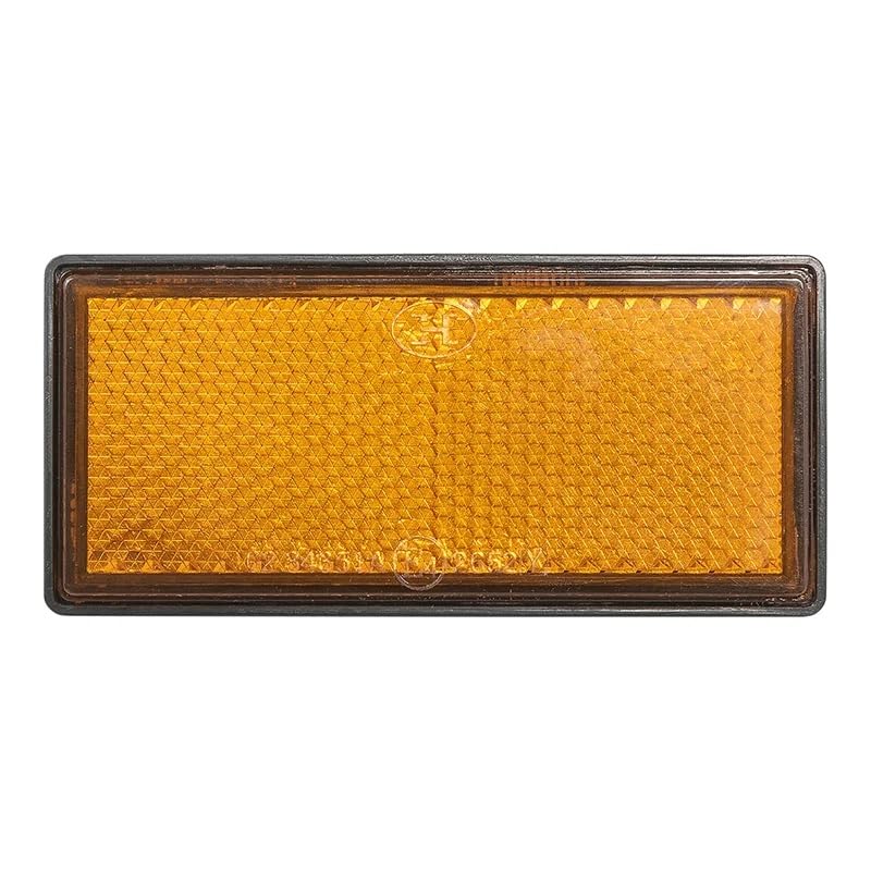 Lot De 4 Réflecteurs Orange Autocollants – Certifiés E4, Diamètre 58 Mm – Base Adhésive – Pour Remorque, Camion, Voiture, Moto, Vélo, Bateau