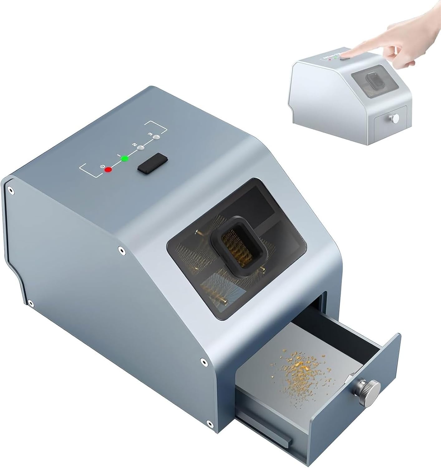 Motorized Soldering Iron Tip Cleaner, Automatic Desoldering Machine with Adjustment Speed and Visual Window, 3000 RPM for Soldering Iron Maintenance