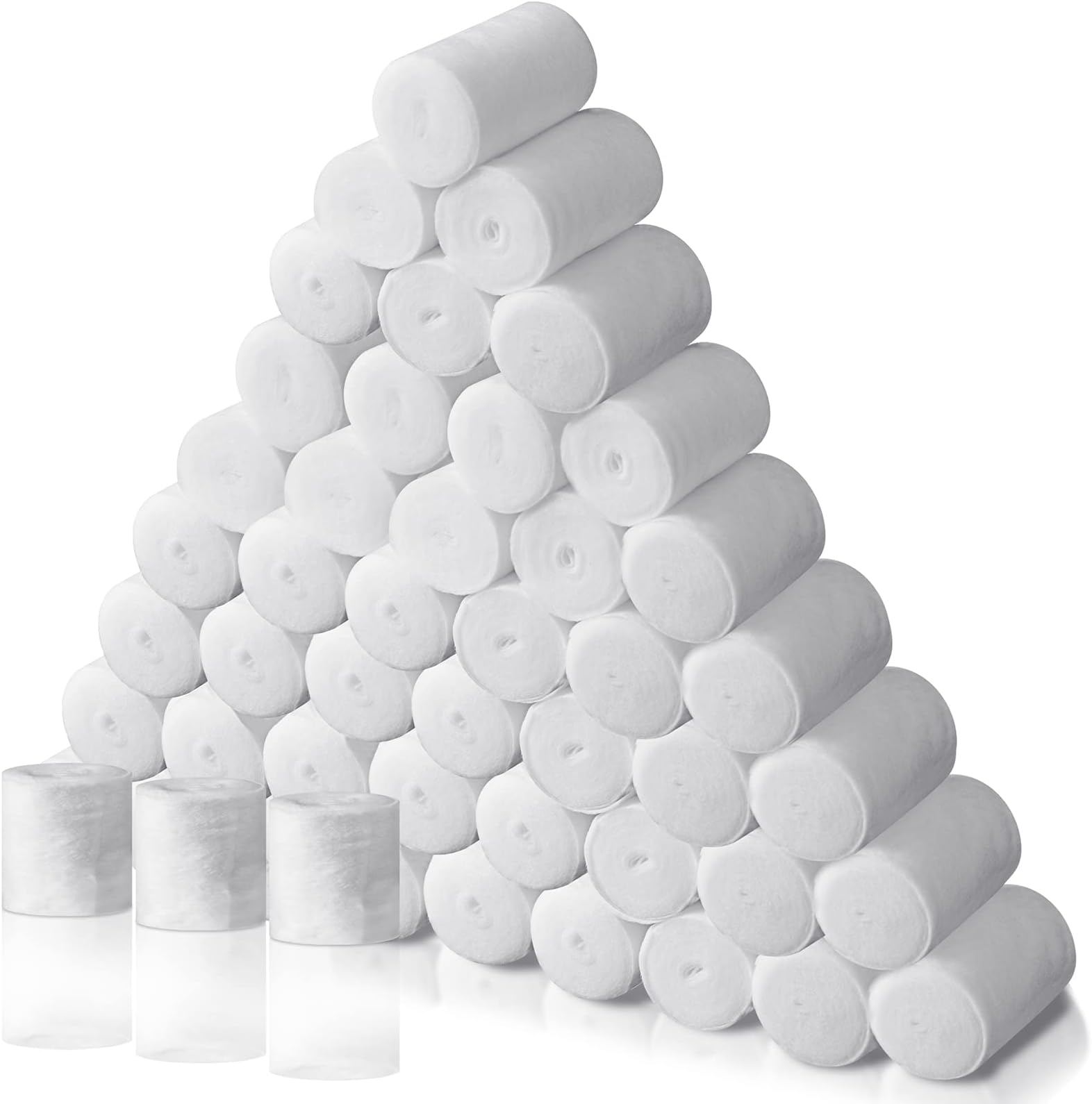 48 Rolls Cast Padding 2" x 8.9 ft Undercast Padding Soft Gauze Rolls Breathable Gauze Bandage Roll Gauze Wrap Plaster Bandaging Pads for Body Cast Art Projects Mask Making Crafts