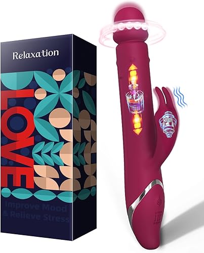 Vibrador de conejo para mujer, cuentas rodantes con 21 modos y 7 velocidades, consoladores impermeables de punto G para juguetes sexuales femeninos,