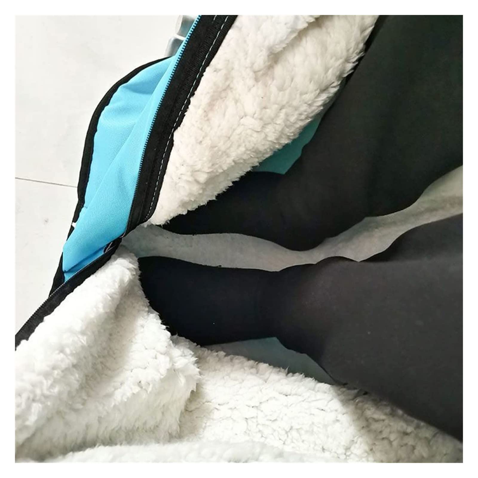 Manta Reutilizable con Cremallera para Silla de Ruedas, Impermeable, Gruesa, Mantiene el Calor, Forro Polar de Felpa, Tirador con Cremallera de Anilla, Funda térmica para