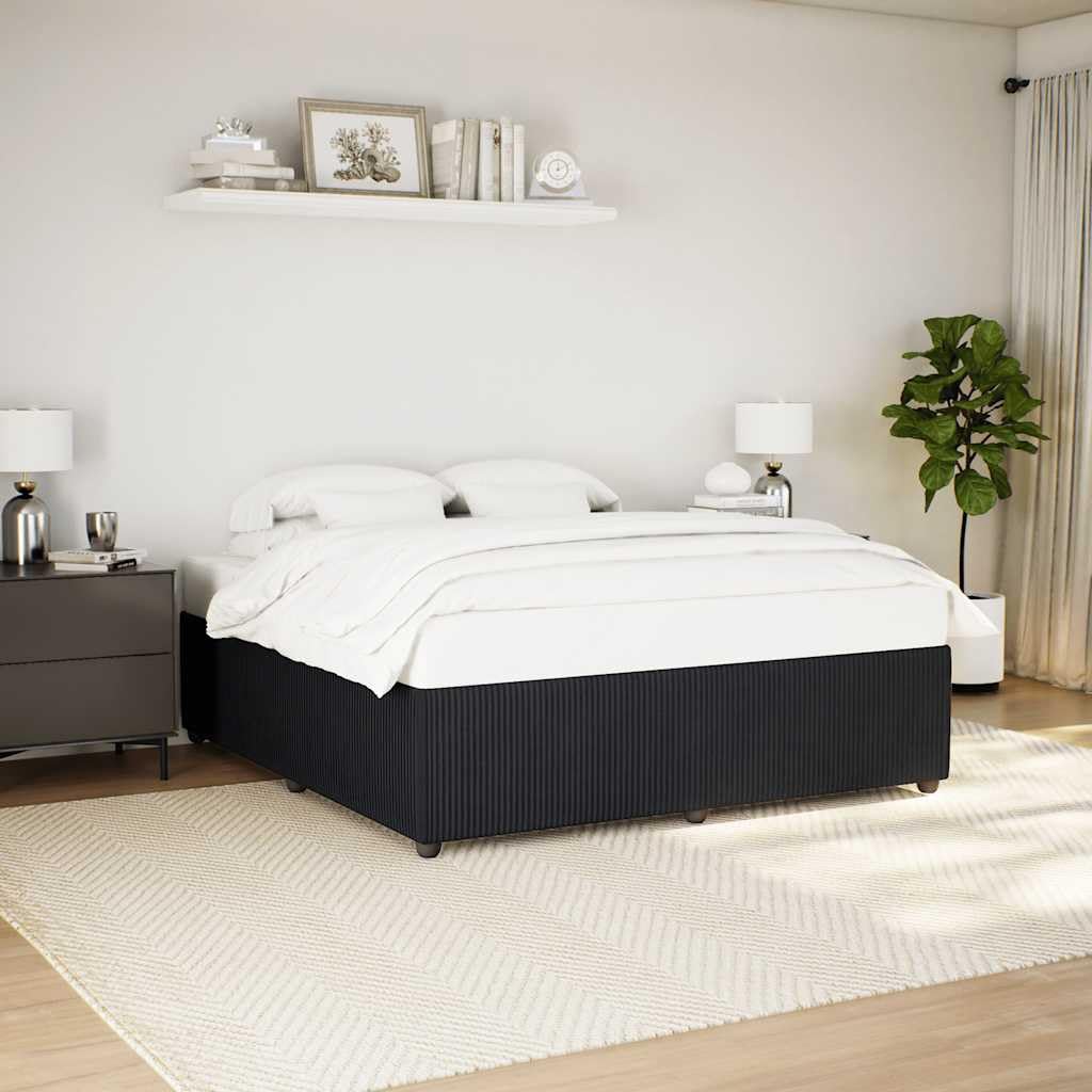 vidaXL Estructura Cama sin colchón Terciopelo Negro 200x200 cm
