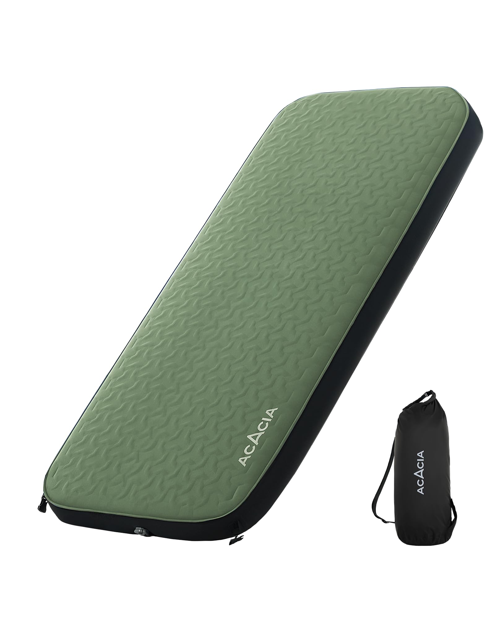 ACACIA 4.3" Thick Self Inflating Sleeping Pad with Foam | Innovative Y-Shaped Telescopic Structure | Ultraportable Camping Mattress | Outdoor Compact Air Mat for Tent Car |