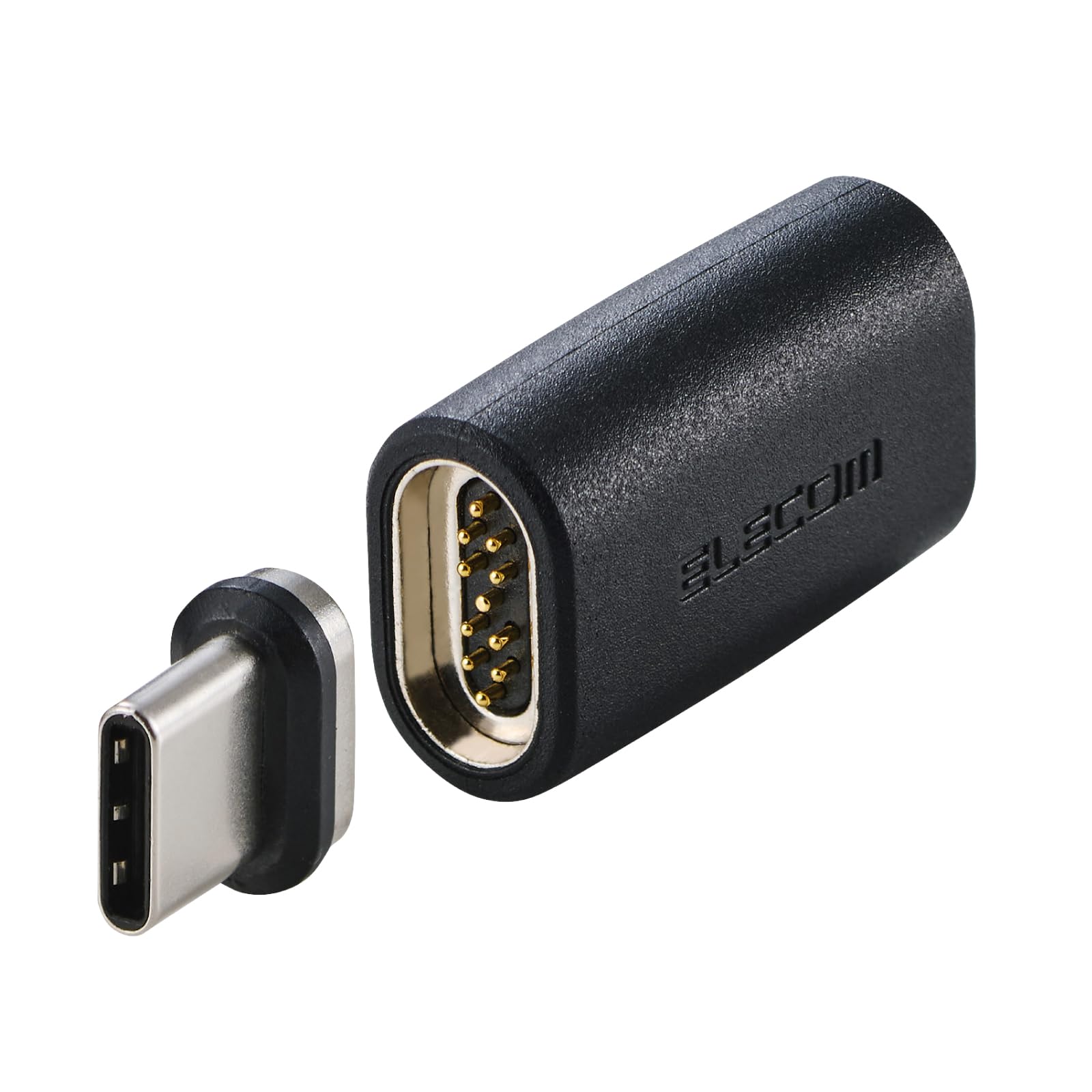 エレコム マグネット 変換アダプタ USB Type C ケーブル ストレート…