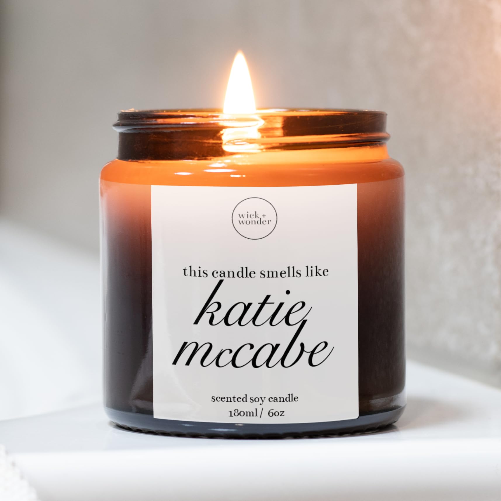 Smells Like Katie McCabe Candle | Luxury Soy Wax Candle | Women's Football Gifts | Katie McCabe Gifts | Female Footballer Gifts (180ml, 35-40hrs burn)