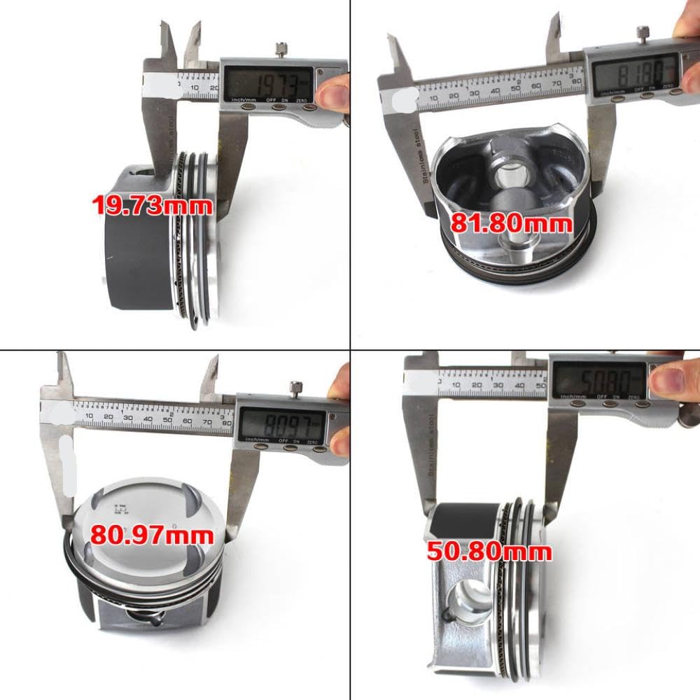 Set pistoni e fasce elastiche motore M271 1.8 Φ82mm 2710302217 2710300024 2710306617 A2710300024 Compatibile con i modelli che utilizzano il motore W203 W204 A209 C200K