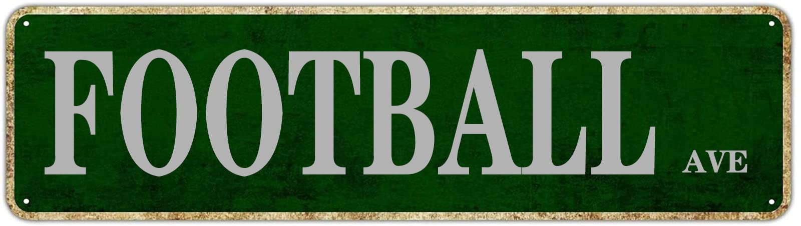 Football Ave Retro Tin Signs Plaque Aluminum Metal Sign Quotes Home Kitchen Garden Wall Funny Pub Club Decoration 4x16 Inch