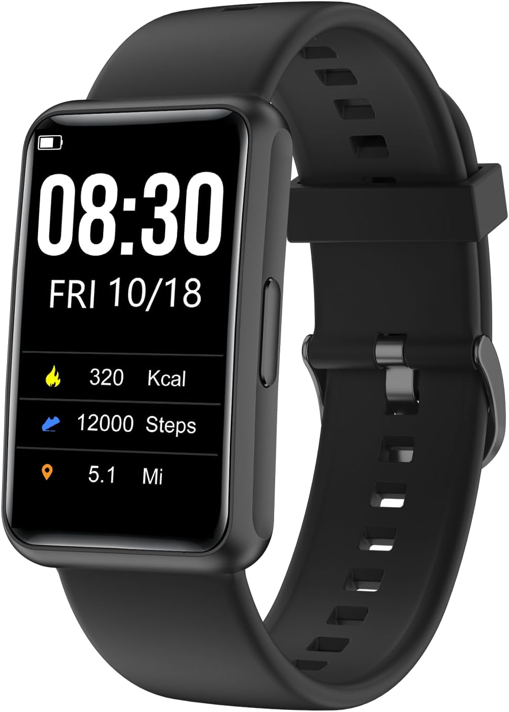 Cloudpoem Fitness Tracker No Bluetooth No APP/Phone Required, Fitness Watch for Men Women Parents Pedometer Watch with Sleep Tracker Steps Counter Alarm Clocks IP68 Waterproof (Black)