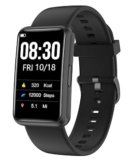Pedometer Watch No Bluetooth No APP/Phone Required, Fitness Tracker Black