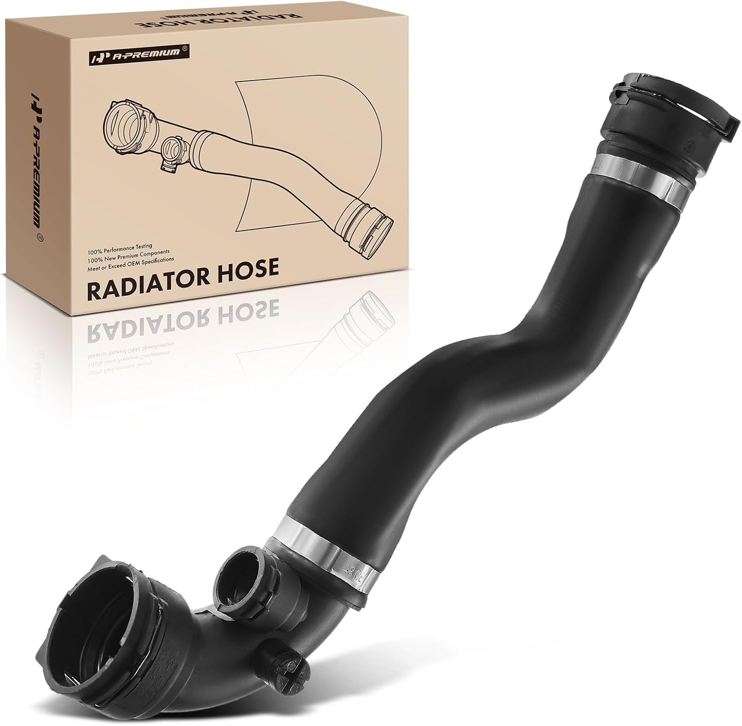 A-Premium Upper Radiator Coolant Hose Compatible with BMW X3 E83 2004 2005 2006, 2.5L 3.0L, Gas Sport Utility, Replace# 11533400207, 11 53 3 400 207