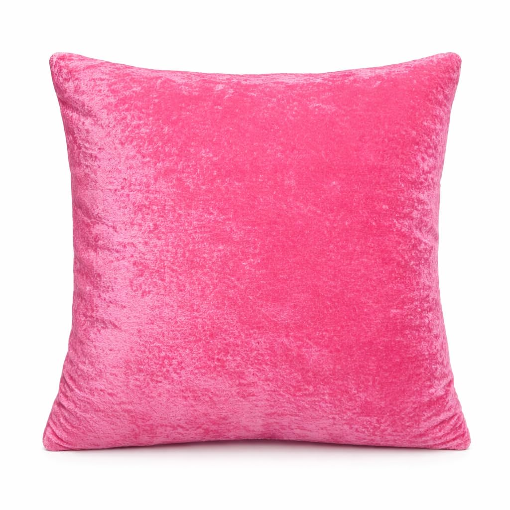 Baby Pink Velvet Cushion Cover 12x12 Inch Soft Decorative Throw Pillow Cover for Sofa, Bed, Living Room (Pack of 1) 3