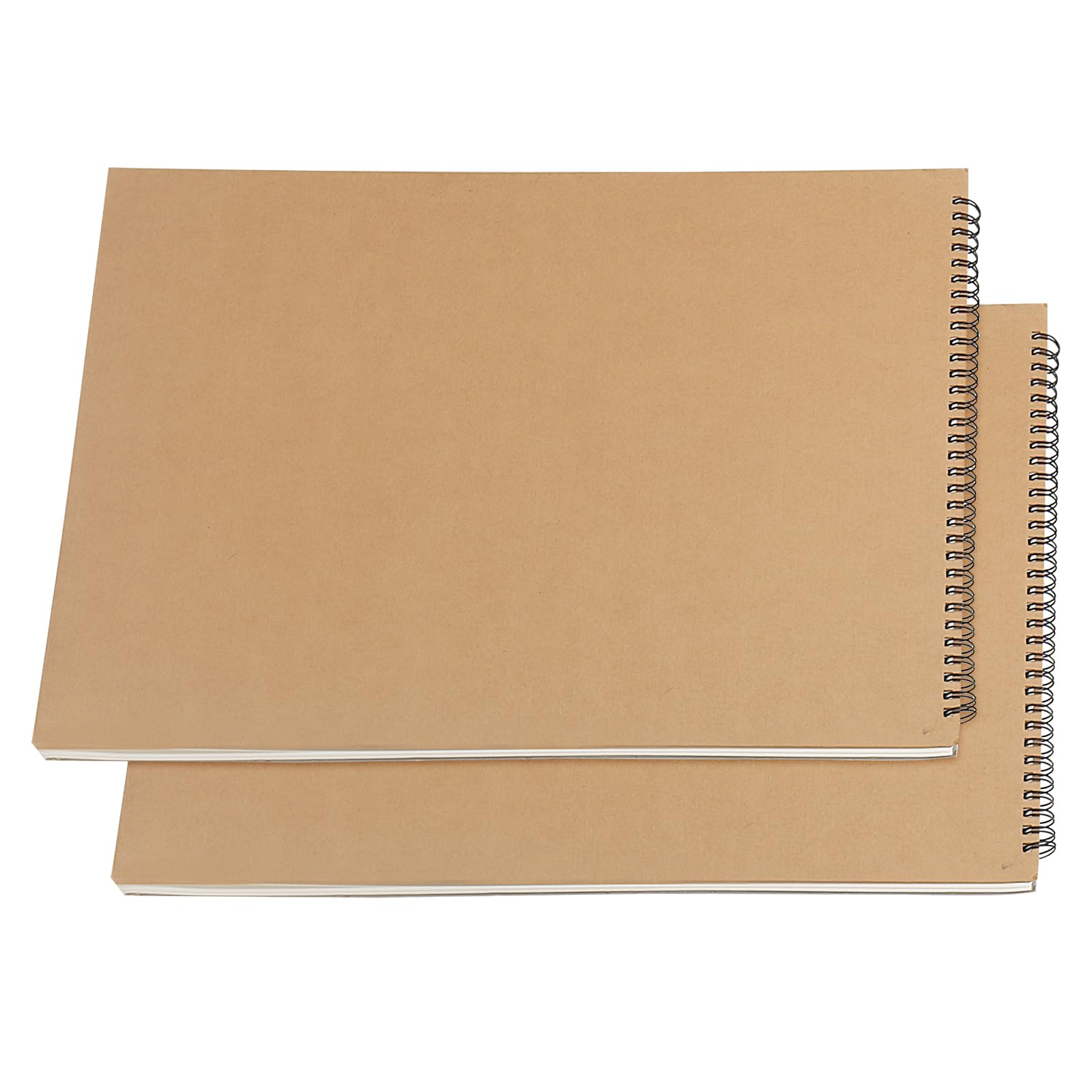 MAHIONG 2 Pack A3 Sketchbook, 60 Pages/30 Sheets 160gsm Spiral Bound Landscape Sketchbook, A3 Drawing Pad for Doodling, Painting, Sketching